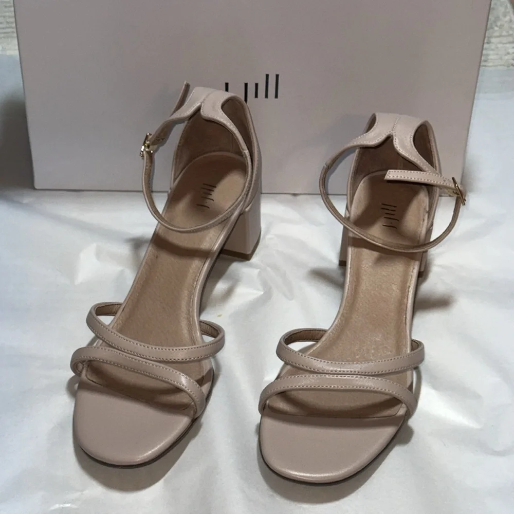 J. Jill Schu226261 Chablis ankle strap leather block heel sandals Sz 8.5 new‎